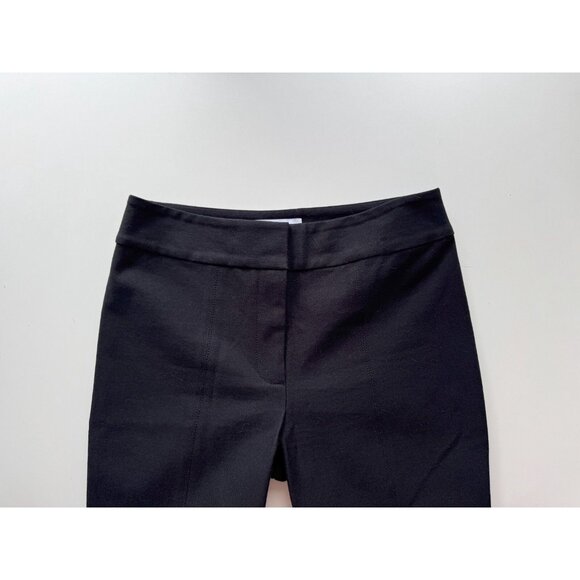 DEREK LAM 10 CROSBY Lucia Black Bi-Stretch Twill Flared Front Slit Pants, Size 8 - Picture 6 of 14